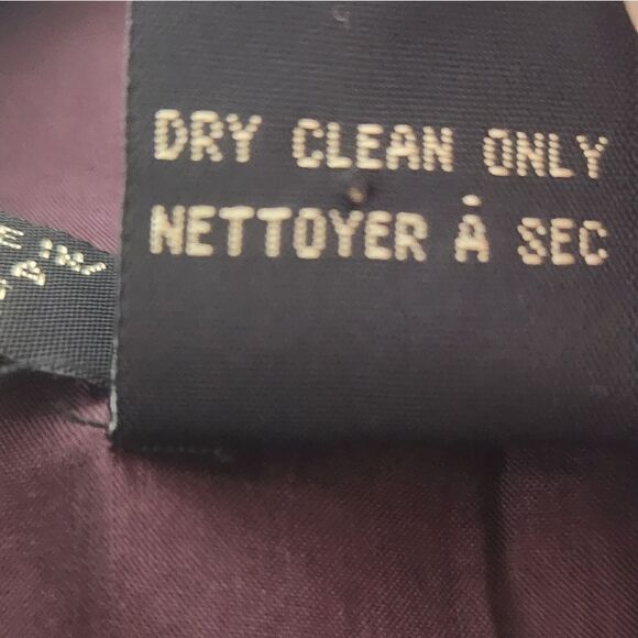 Vtg Episode 6 Black Raspberry 1 Button 100%SILK Lined Ribbed Knit Women Blazer - Picture 6 of 9